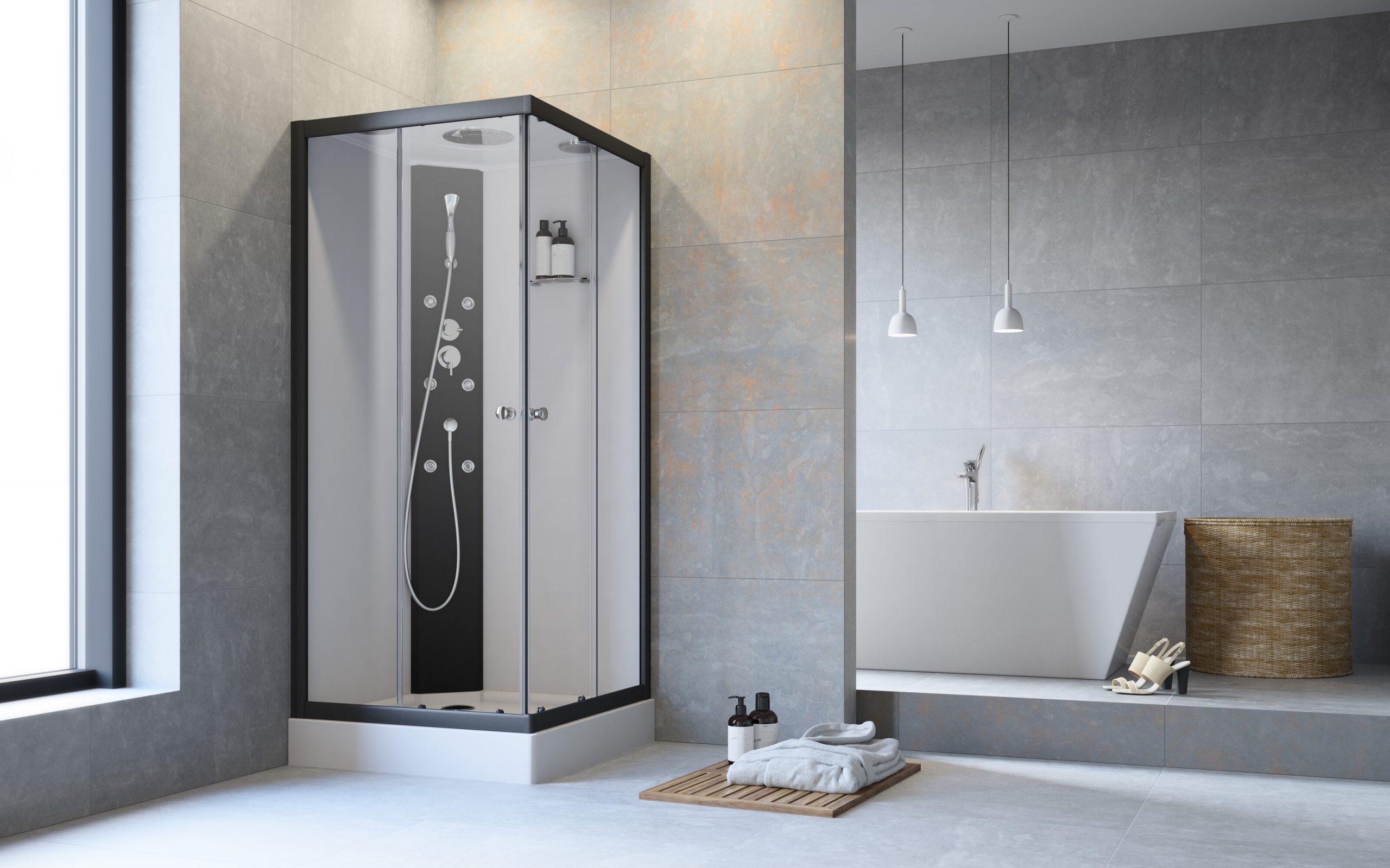 Cappiello+Square+Shower+Cabin+with+Body+Jets